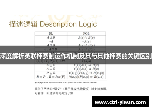 深度解析英联杯赛制运作机制及其与其他杯赛的关键区别